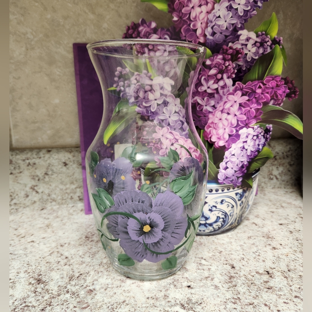 Hand Painted Decorative Glass Vase